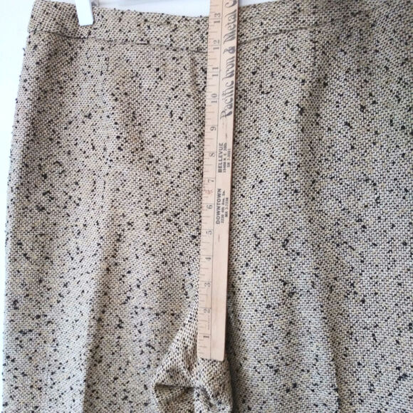 Kasper Sz 10 Silk Blend Boucle Tweed High Waist Pants Office Academia Heritage - Picture 13 of 15